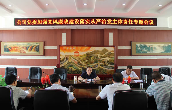 隴運集團公司黨委召開加強黨風(fēng)廉政建設(shè)，全面從嚴治黨落實主體責(zé)任專題會議