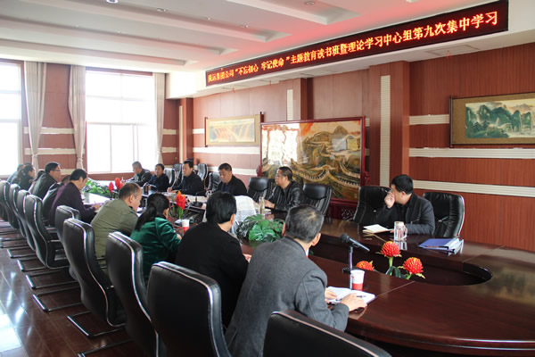 隴運(yùn)集團(tuán)公司黨委召開“不忘初心、牢記使命”主題教育讀書班暨理論學(xué)習(xí)中心組第九次集中學(xué)習(xí)（擴(kuò)大）會(huì)議